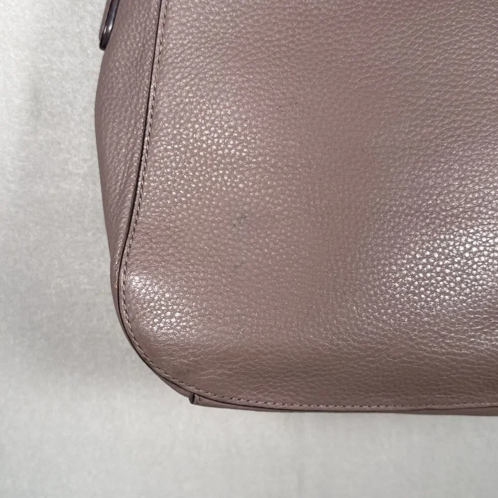 Kate Spade New York Taupe Medium Flap Shoulder Bag Womens Handbag Poor/Fair Cond